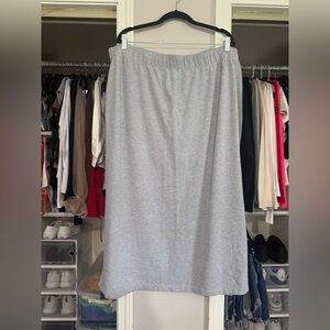 Ellos Gray A-Line Knee-Length Skirt for Casual Wear